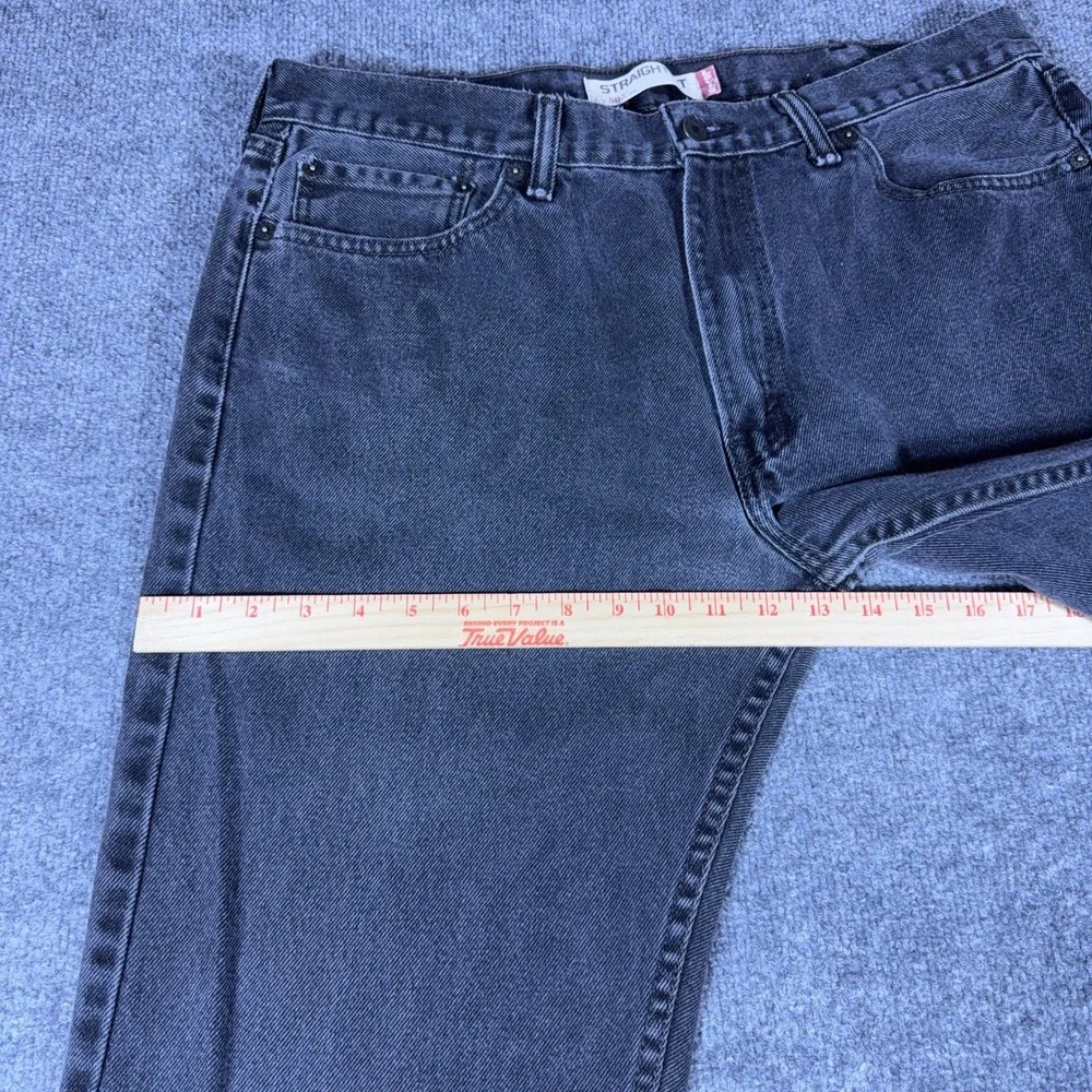 Levis 505 Regular Fit Straight Leg Jeans Mens 38x34 Faded Black Denim Pants